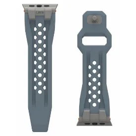Ремешок Urban Armor Gear (UAG) Monarch для Apple Watch 49/45/44/42 мм, Cloud Blue/Titanium, голубой/титановый